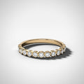 Donna Bezel Set Round Half Eternity Diamond Ring