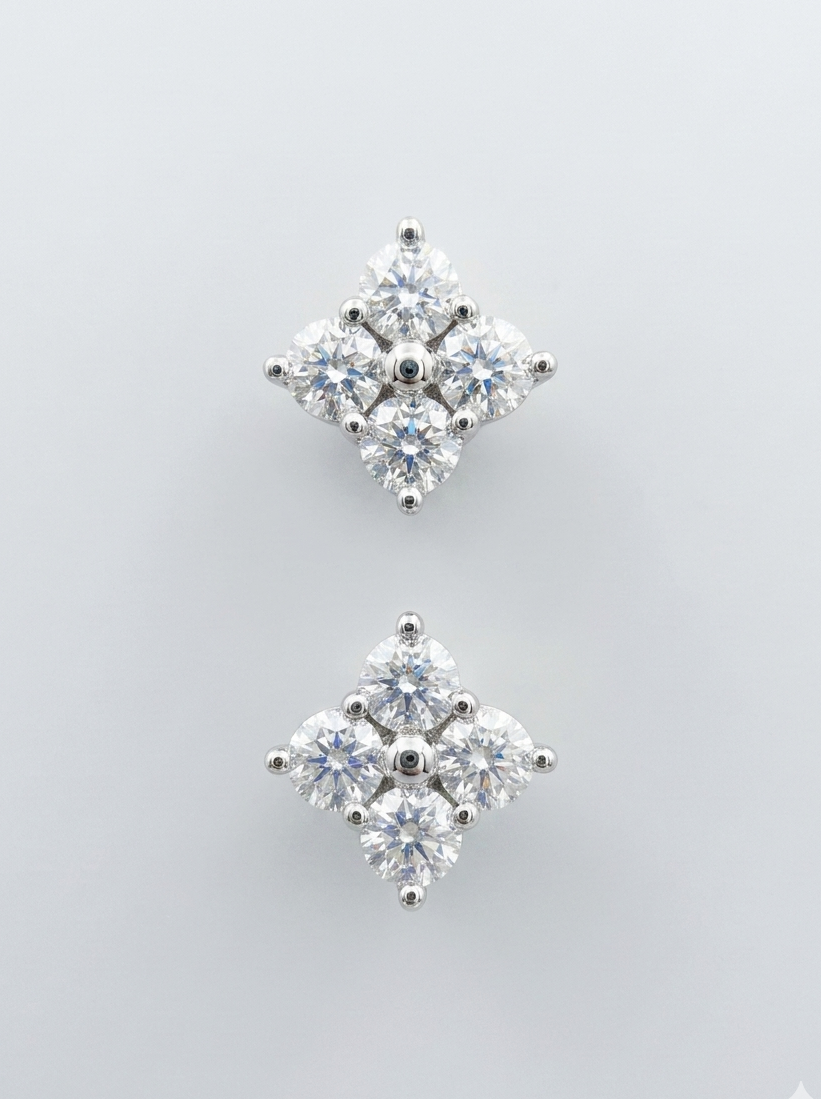 Fortuna Clover Diamond Earrings