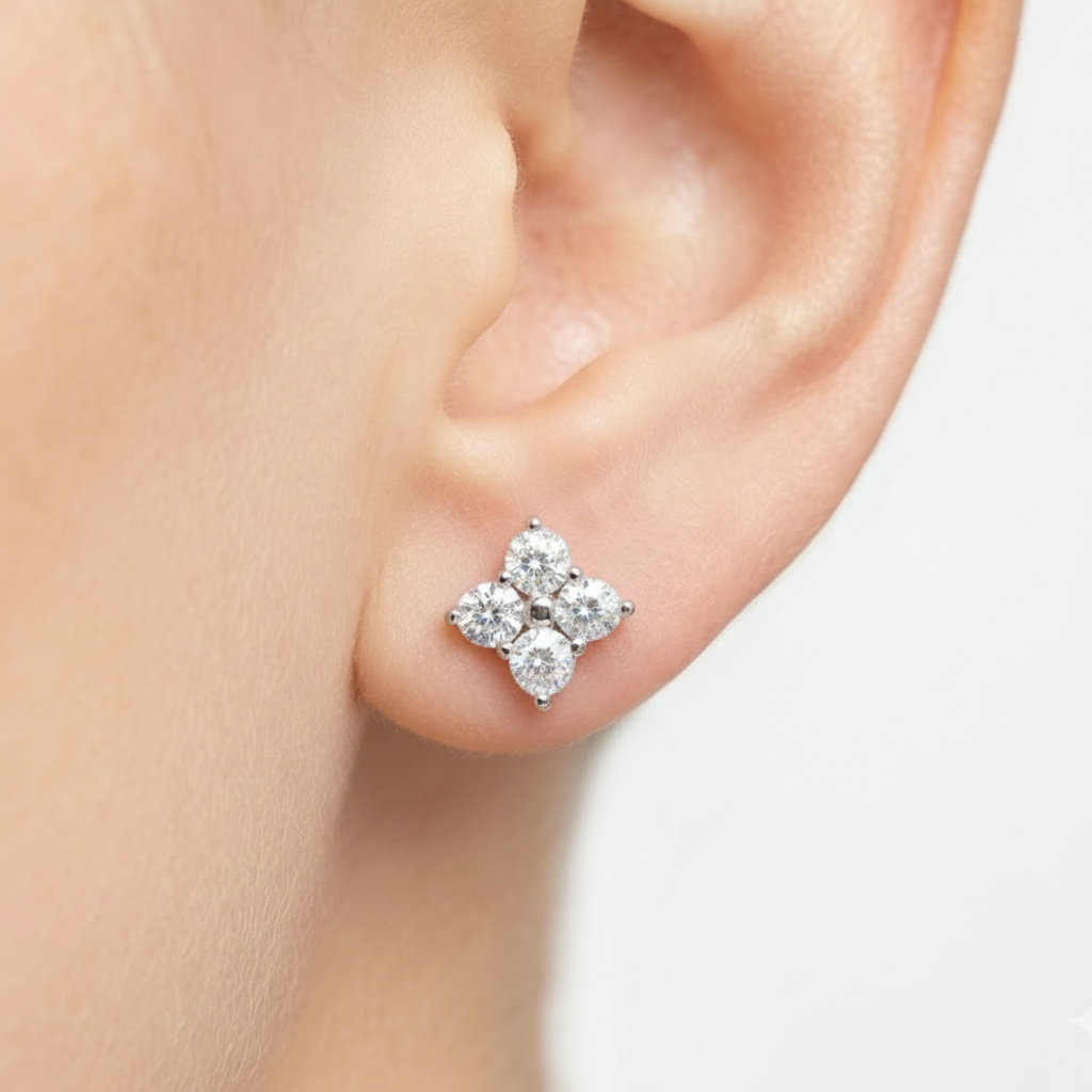 Fortuna Clover Diamond Earrings