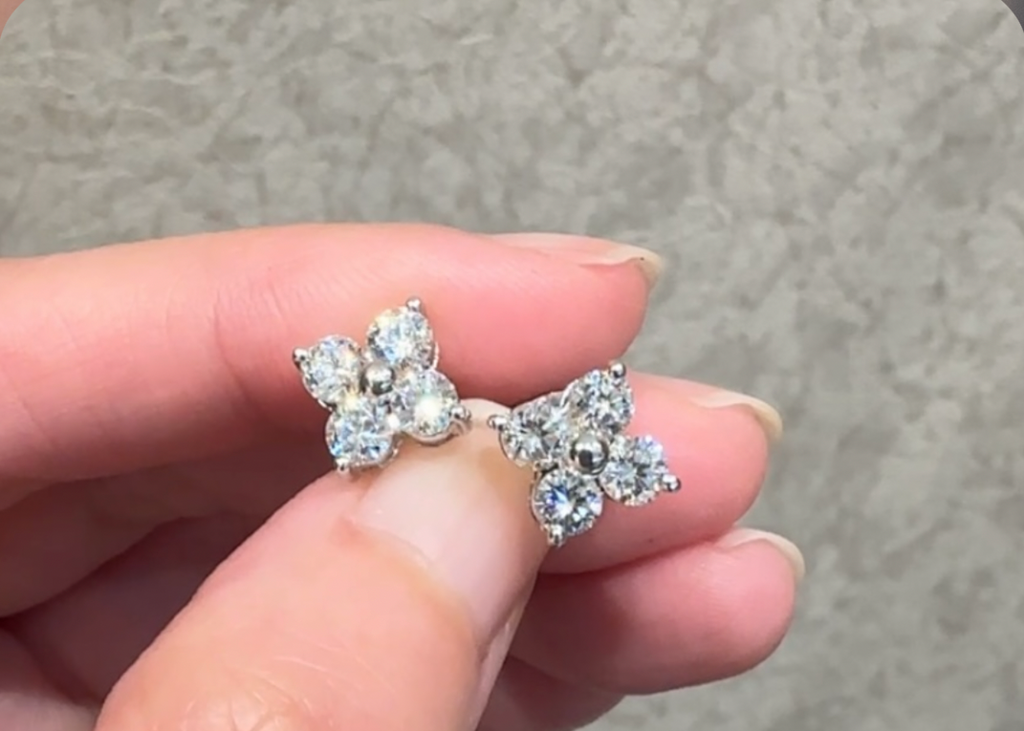 Fortuna Clover Diamond Earrings