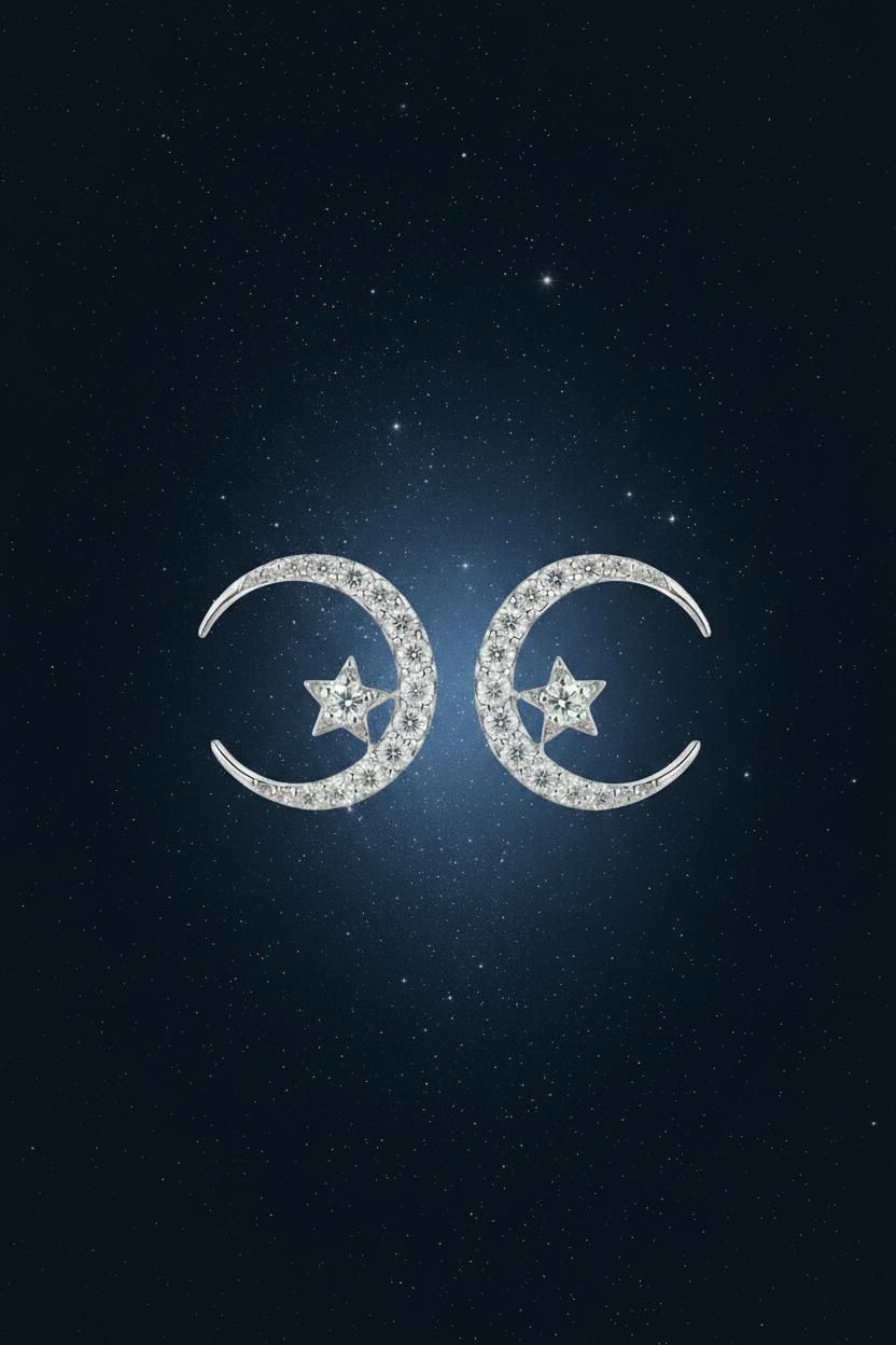Celestial Moonlight Diamond Earrings