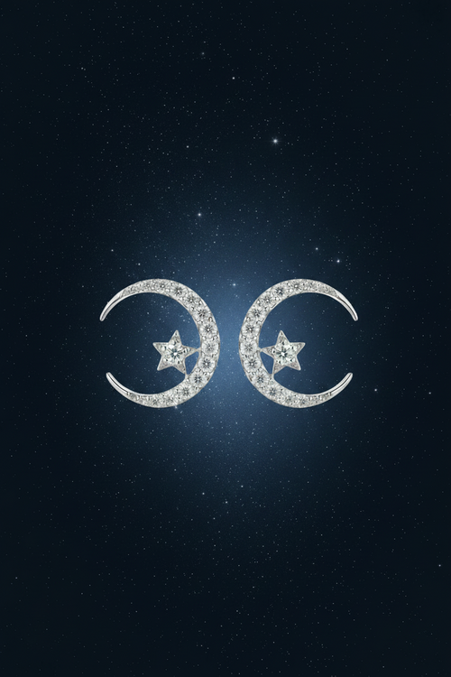 Celestial Moonlight Diamond Earrings