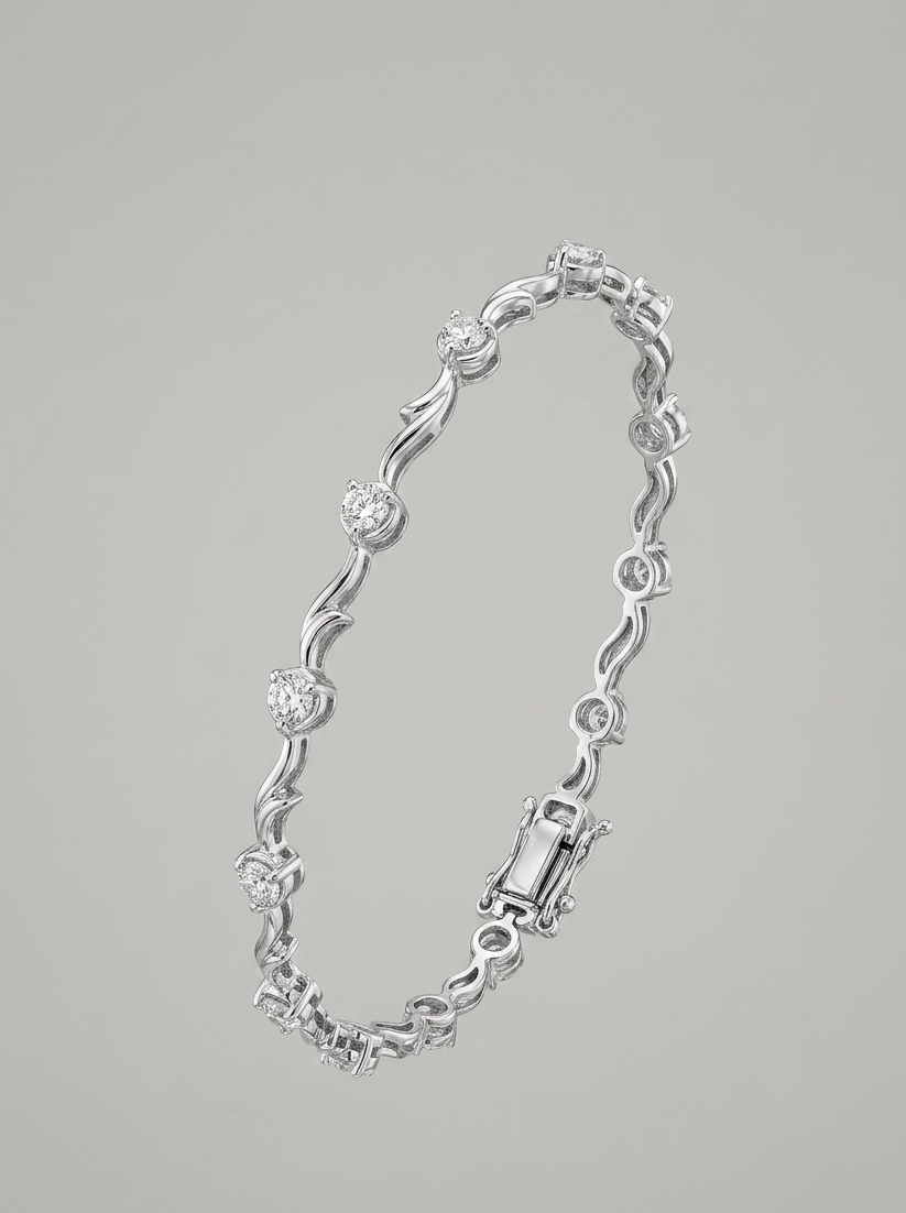 Gardenia Diamond Bracelet -Pink Mondial Rose