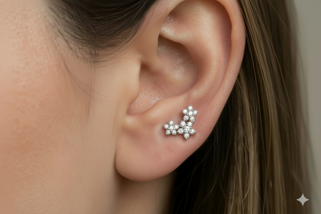 Aura Bloom Trinity Diamond Earrings