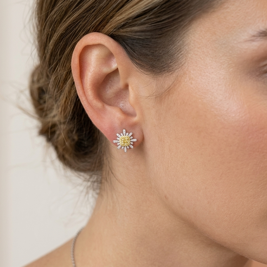 Tuscan Sun Yellow Diamond Earrings