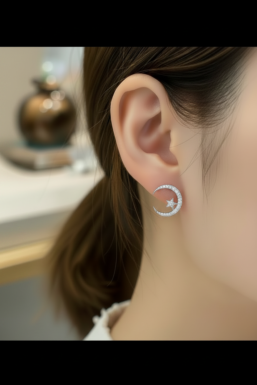Celestial Moonlight Diamond Earrings