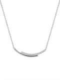 Thea Curved Bar Diamond Necklace