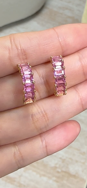 Senna Pink Sapphire Earrings