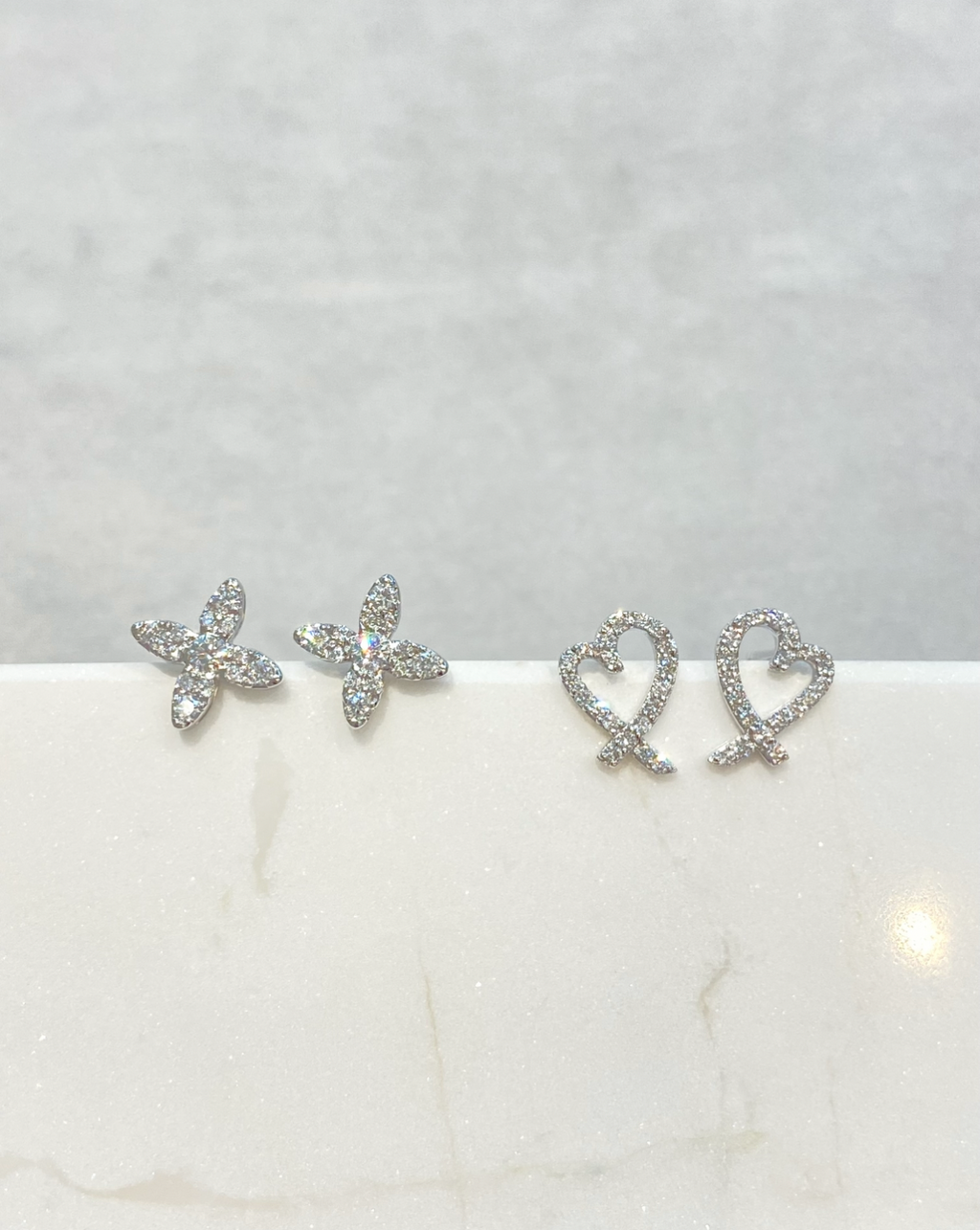 Fortuna Clover Small Diamond Earrings