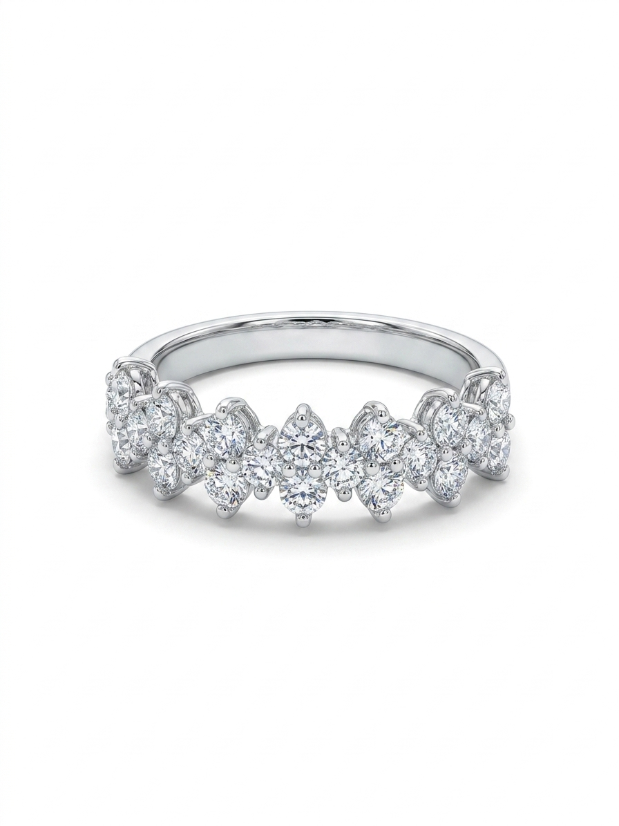 Icy Petal Diamond Ring