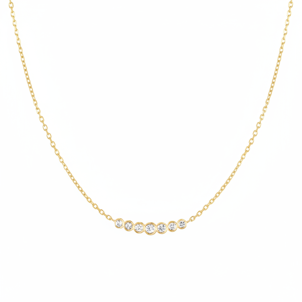 Donna Bezel Set Diamond Necklace