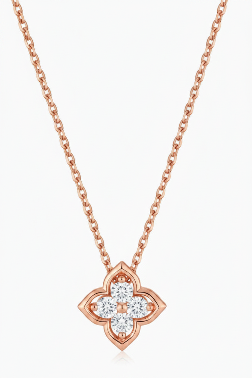Fortuna Clover Diamond Necklace