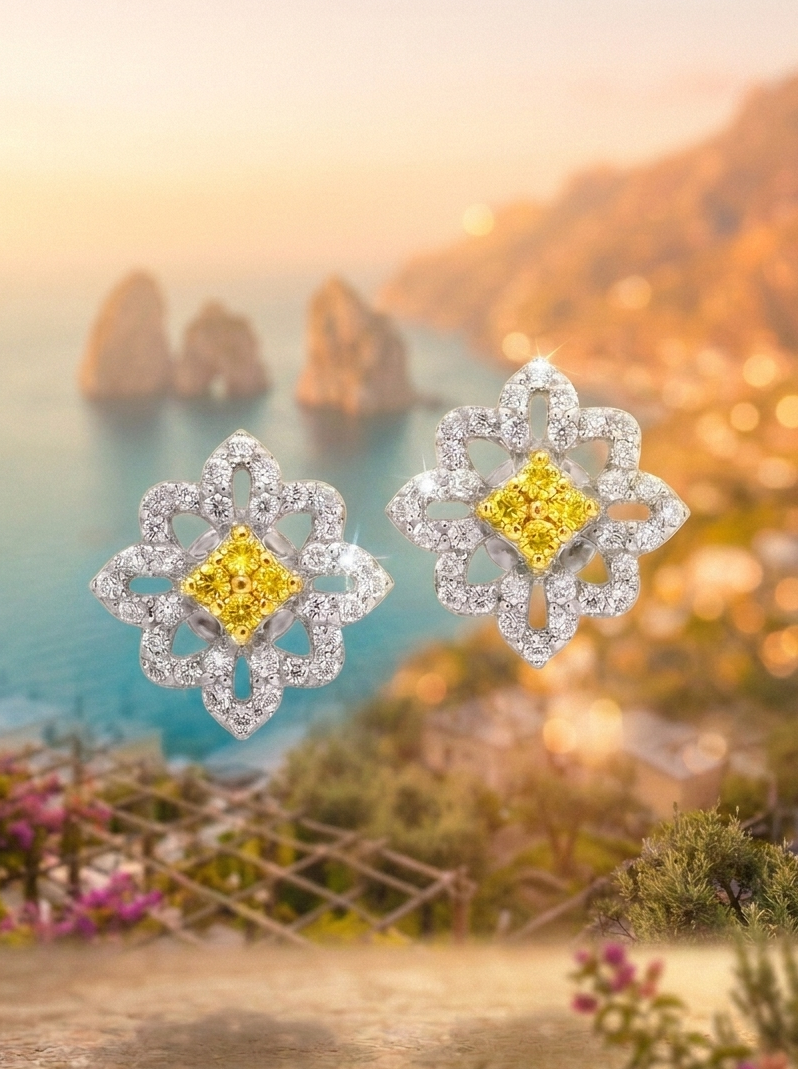 Tuscan Sun Totem Diamond Earrings