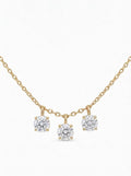 Celestial Petite Diamond Necklace with 3 diamonds