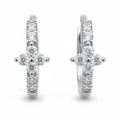 Fortuna Clover Diamond Hoops — centred square product image