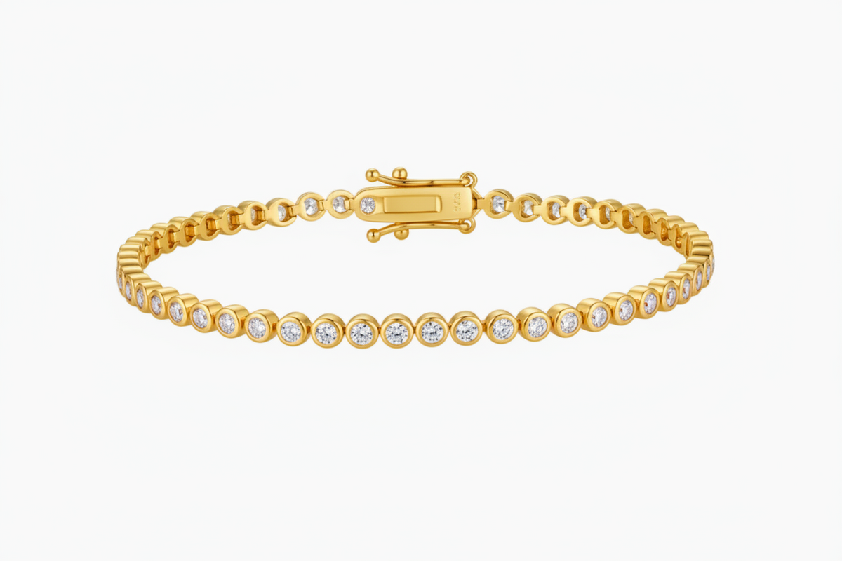 Donna Bezel Set Round Brilliant Diamond Bracelet