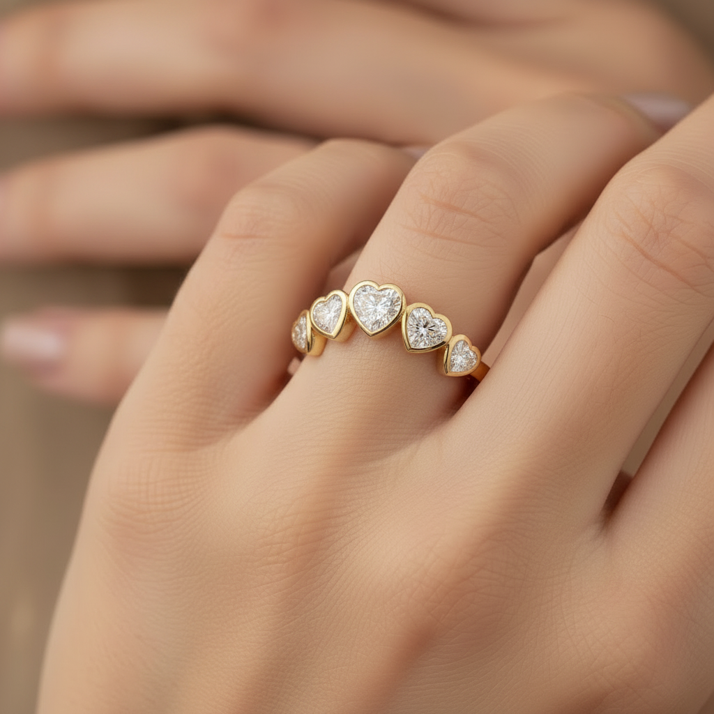 Love Enchanted Heart Shaped Bezel Ring