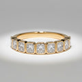 Donna Bezel Set Radiant Cut Half Eternity Diamond Ring