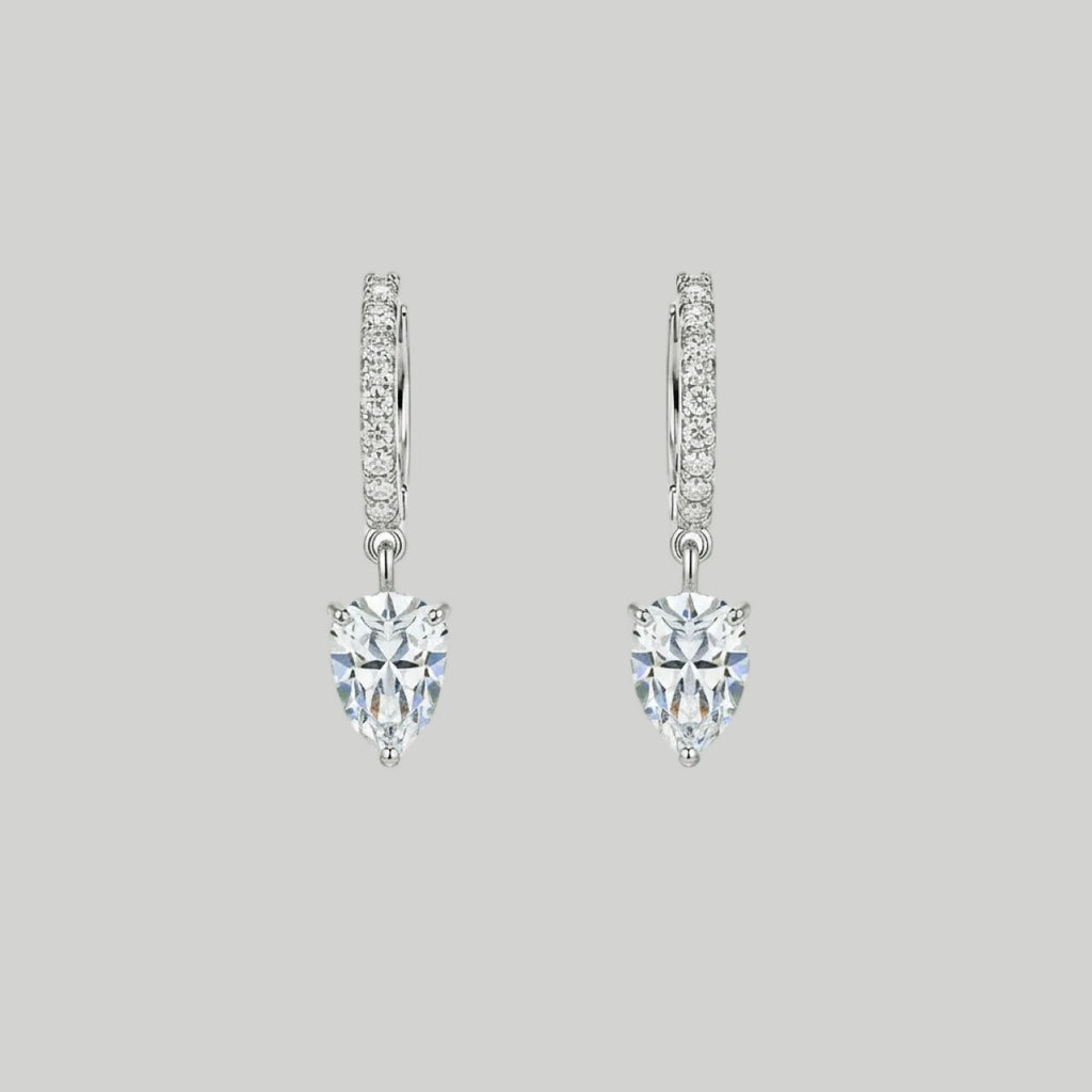 Aris Pear-shaped Diamond Hanging Earrings