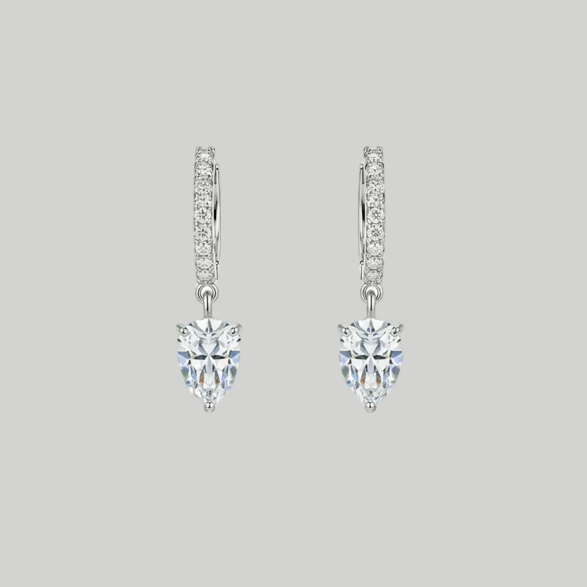 Aris Pear-shaped Diamond Hanging Earrings