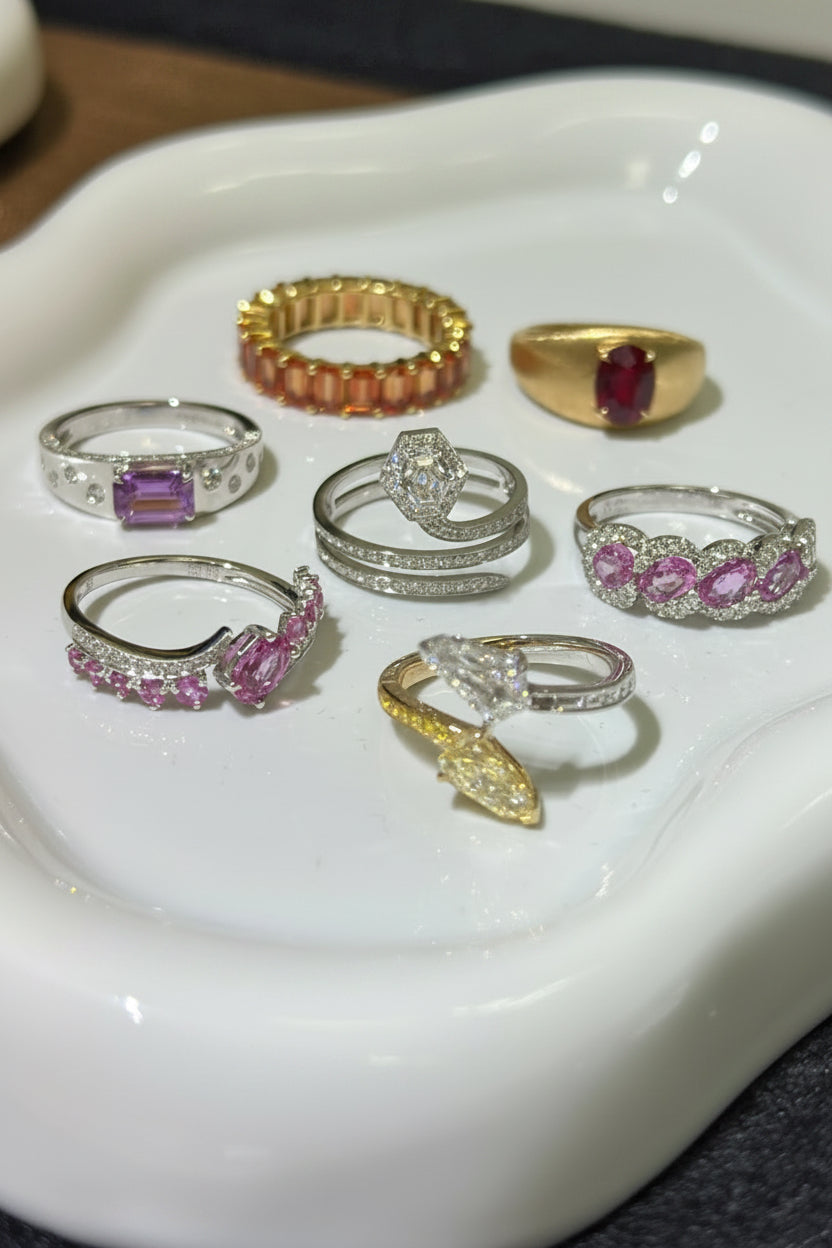 Aris Pink Sapphire and Diamond Ring