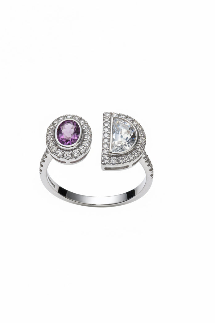 OD Purple Sapphire and Diamond Ring
