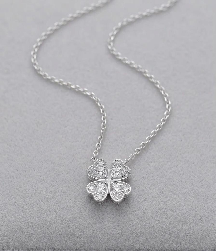 Fortuna Clover Diamond Necklace