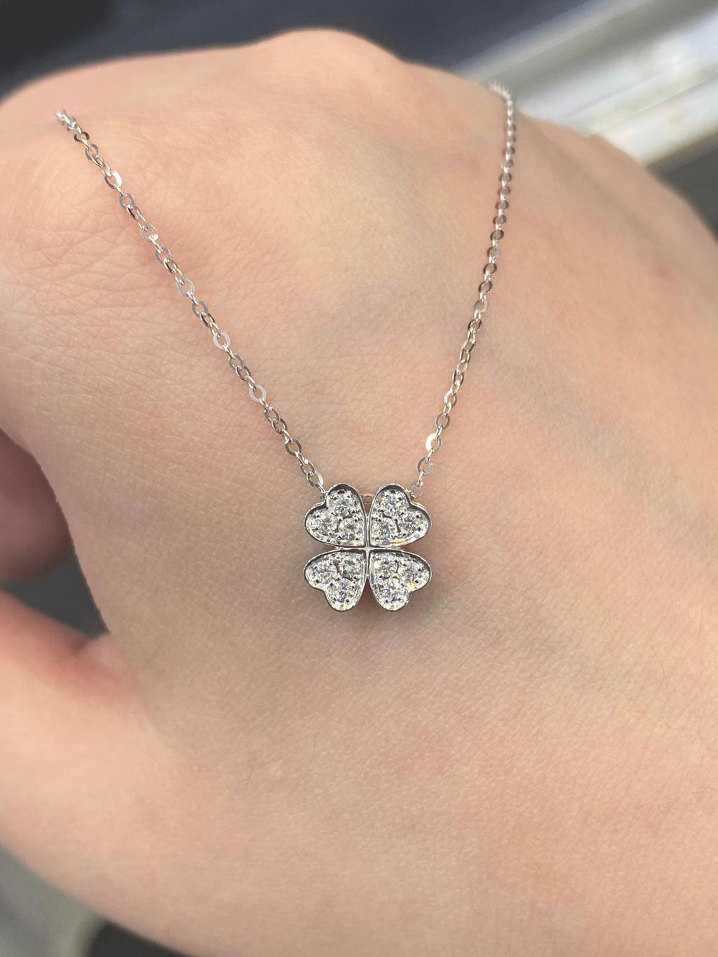 Fortuna Clover Diamond Necklace