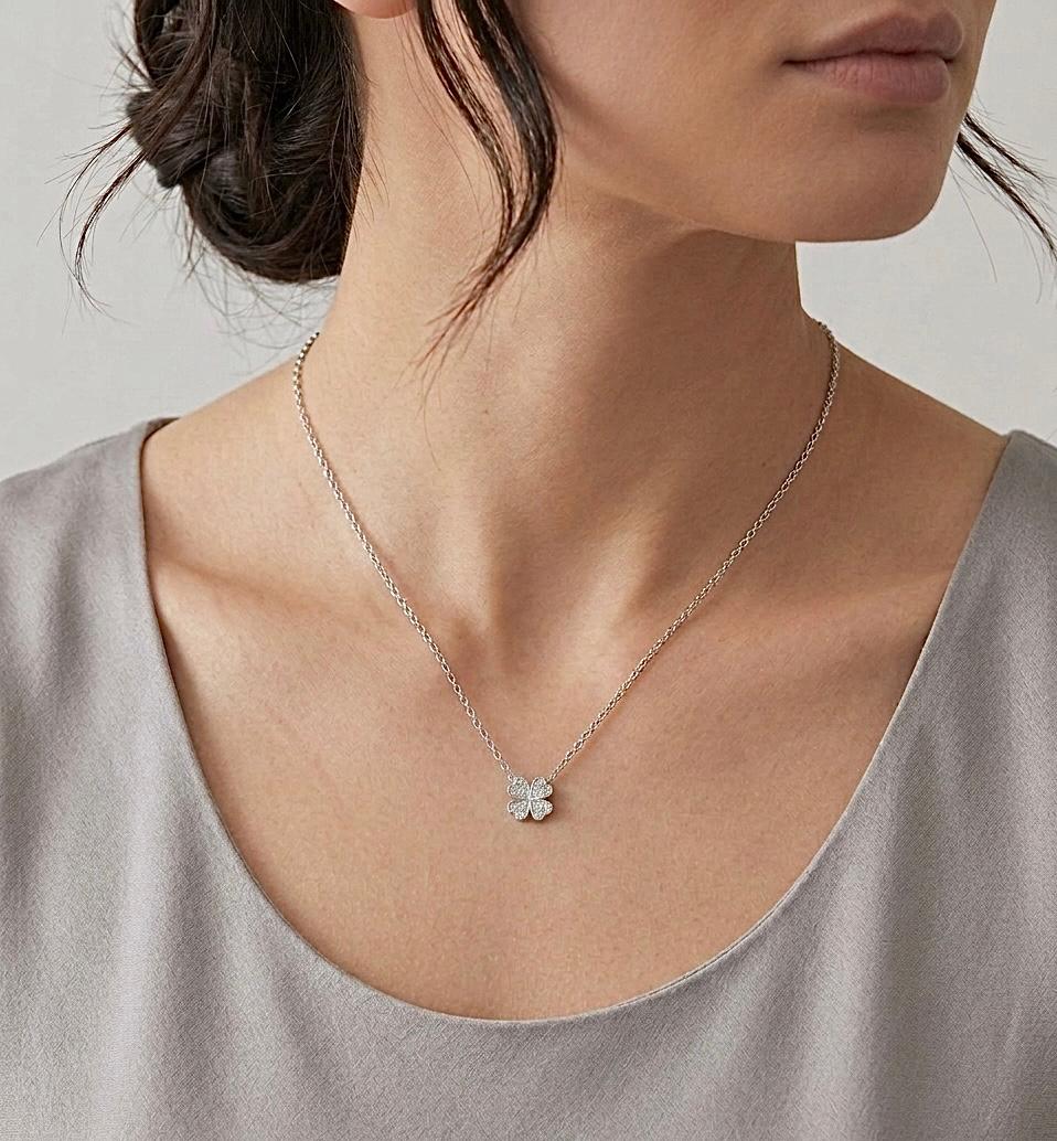 Fortuna Clover Diamond Necklace