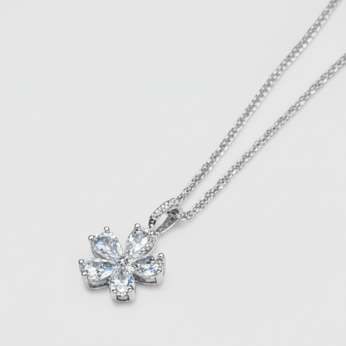 Aura Bloom Pear Shaped Diamond Necklace — centred square product image
