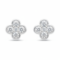 Fortuna Clover Petite Diamond Earrings — centred square product image