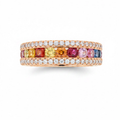 Palette Round Sapphire and Diamond Ring — centred square product image