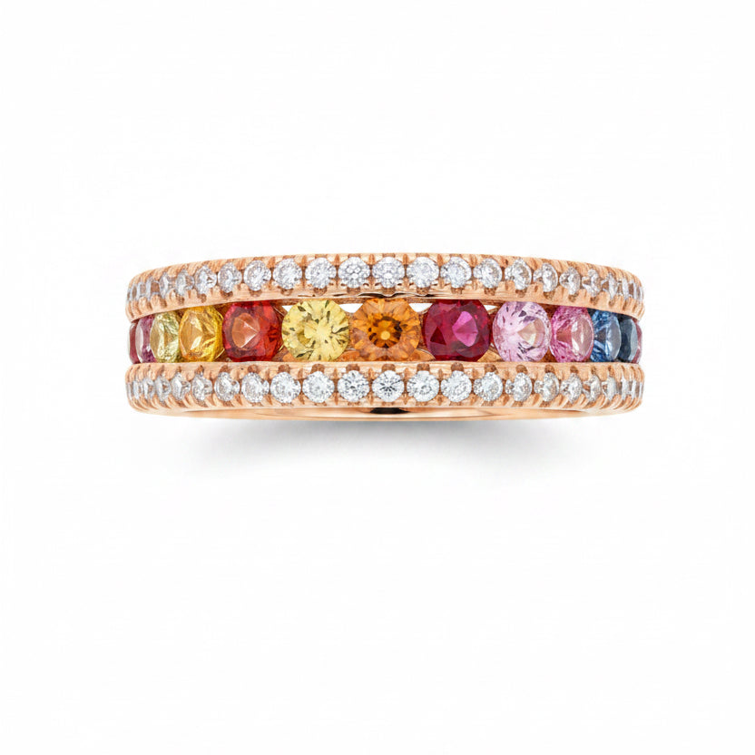 Palette Round Sapphire and Diamond Ring — centred square product image
