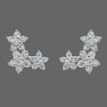 Aura Bloom Trinity Diamond Earrings — centred square product image