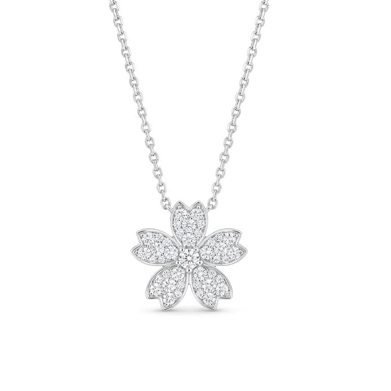 Aura Bloom Diamond Necklace — centred square product image
