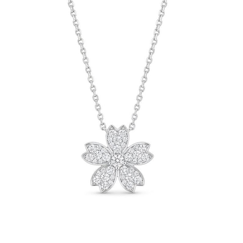 Aura Bloom Diamond Necklace — centred square product image